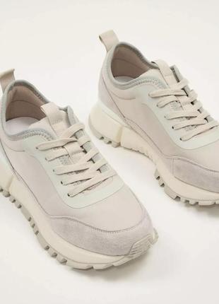 Кроссовки женские демисезонные lonza серого цвета из натуральной замши