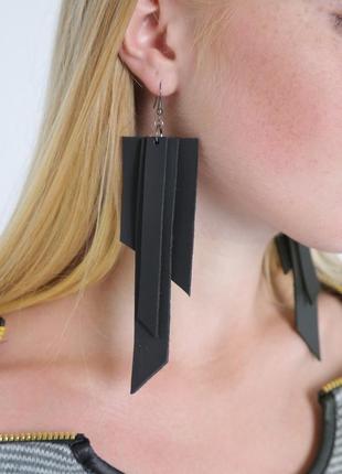 Шкіряні сережки від майстерні wild