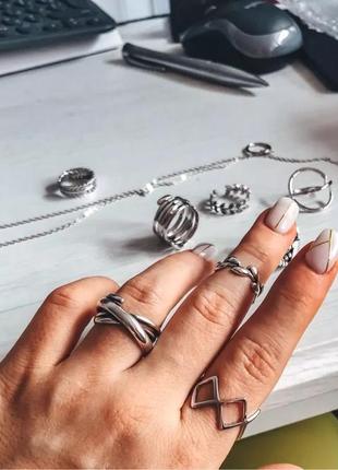 Мегастильное серебряное кольцо срібна каблучка s9252 фото