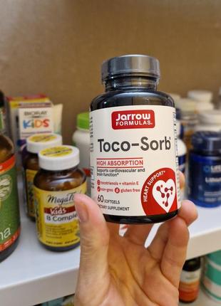 Jarrow formulas, toco-sorb, суміш токотриєнолів і вітаміну е,