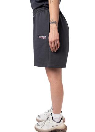 Шорты balenciaga shorts with logo balenciaga “dark grey” — цена