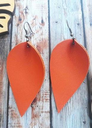 Кожаные сережки