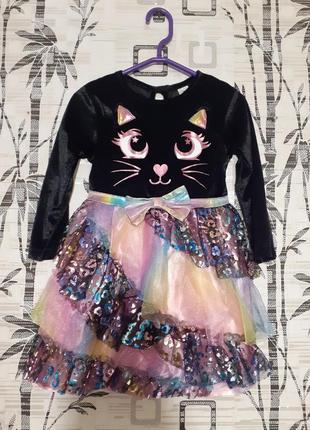 Карнавальное платье на 3-4 года кошка, кошечка, котенок, котик1 фото