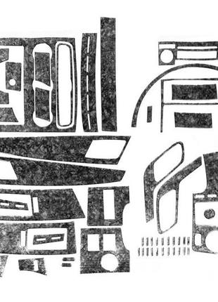 Накладки на панель (meric, 50 деталей) титан для mercedes sprinter w906 2006-2018 гг