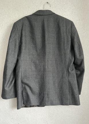 Легкий тоненький вовняний піджак графітового кольору×5 фото