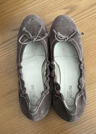 Замшеві, стильні балетки donna carolina