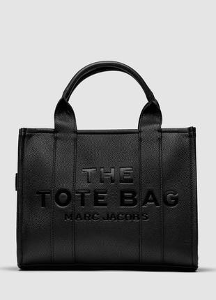 Сумка женская шоппер черный marc jacobs the leather medium tote bag black