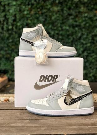 Кроссовки nike air jordan 1 retro x christian dior fearless кросівки