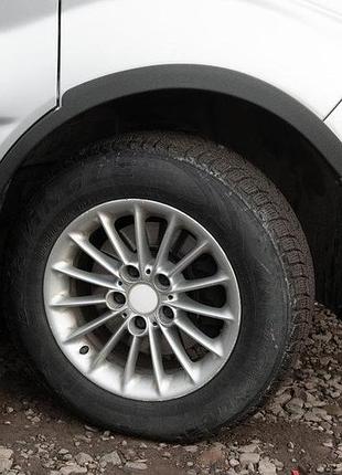 Накладки на колісні арки (4 шт, чорні) 2007-2015, чорний пластик, передні -2024 задні для renault trafic рр