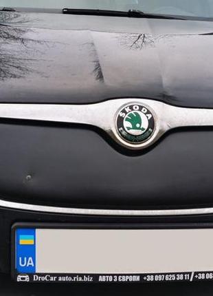 Зимняя накладка на решетку (верхняя, 2008-2013) глянцевая для skoda superb