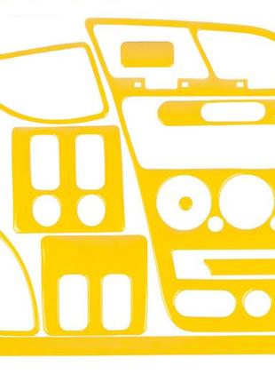 Накладки на панель 1997-2001 (жовтий колір) для peugeot 306