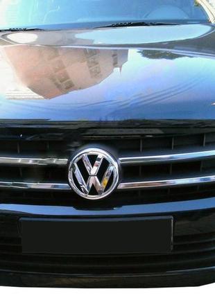 Накладки на решетку 2010-2016 (узкие полоски, 4 шт, нерж) omsaline - итальянская нержавейка для volkswagen