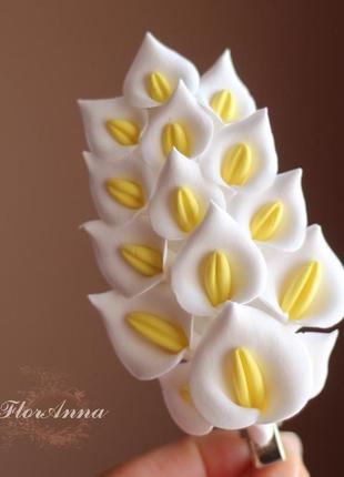 Свадебная заколка для волос с цветами "каллы"