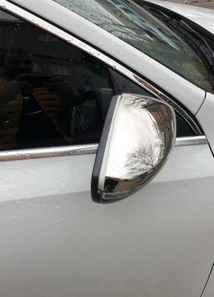 Накладки на дзеркала usa (2 шт, нерж) carmos - турецька сталь для volkswagen passat b8 2015-2024 рр