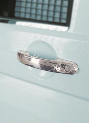 Накладки на ручки (нержавейка) 4 штуки, carmos - турецкая сталь для volkswagen caddy 2004-2010 гг