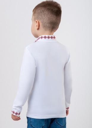 Белая вышиванка для мальчика, вышитая рубашка белые,белая рубашка с вышивкой3 фото