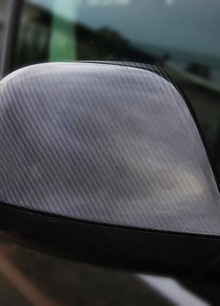 Накладки на дзеркала (2 шт., карбон) натуральний карбон для volkswagen t5 2010-2015 рр