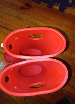 Червоні непромокаючі чобітки унісекс3 фото