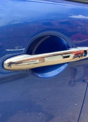 Накладки на ручки (4 шт, нерж.) carmos - турецкая сталь (без чипа) для mitsubishi outlander 2006-2012 гг