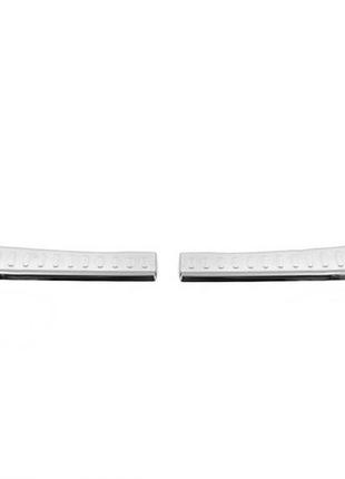 Накладка на задний порог carmos глянец (нерж) для dacia sandero 2021-2024 гг