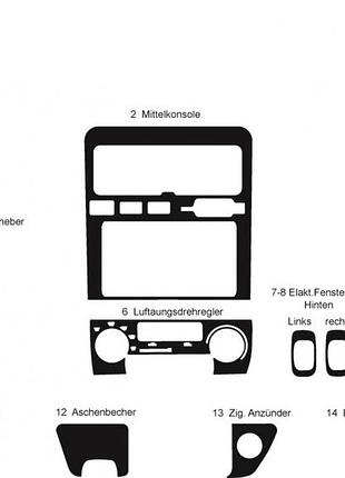 Накладки на панель алюминий для toyota corona 1996-2001 гг