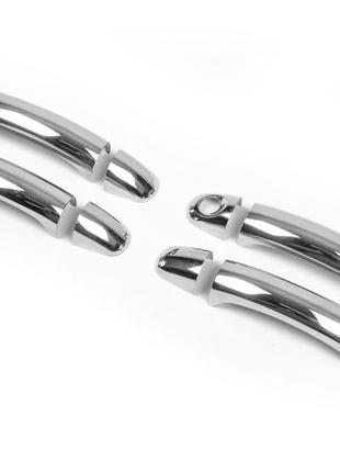 Накладки на ручки (4 шт, нерж) с чипом, omsaline - итальянская нержавейка для volkswagen touareg 2002-2010 гг