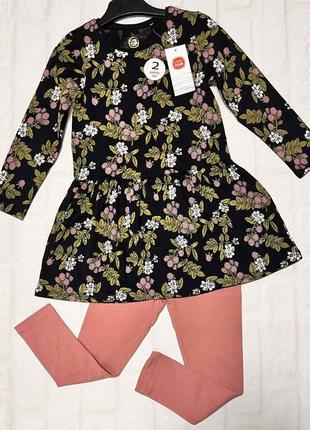 Стильне плаття сукня довгий рукав + лосини