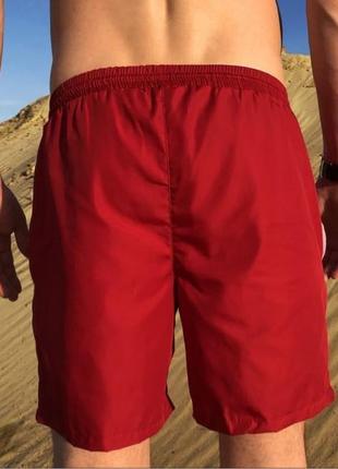 Пляжні шорти lacoste (червоні)3 фото