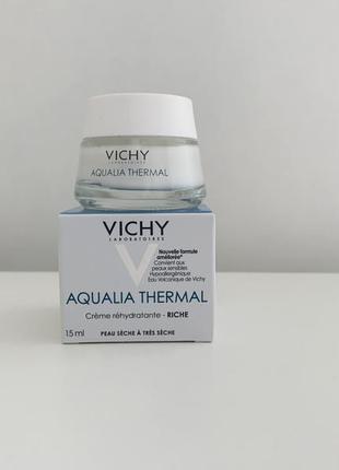 Vichy aqualia thermal стрижки крем для сухой и очень сухой кожи 15 мл1 фото