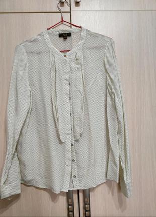 Шовкова блузка/блуза шёлковая в горошок