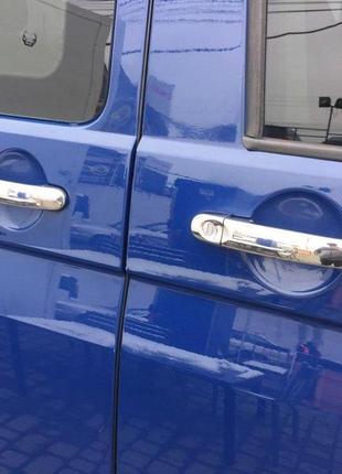 Накладки на ручки (нержавійка) 4 штуки. carmos - турецька сталь для volkswagen t5 2010-2015 рр