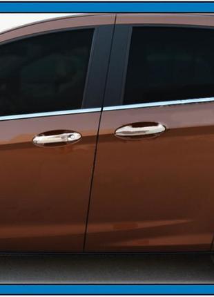 Накладки на ручки (4 шт, нерж.) carmos - турецкая сталь для ford b-max 2012-2017 гг