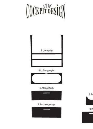 Накладки на панель вариант 2 (2003-2007) титан для kia sorento