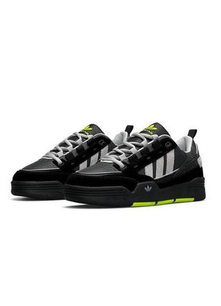 Adidas adi2000 чорні з сірим та зеленим1 фото