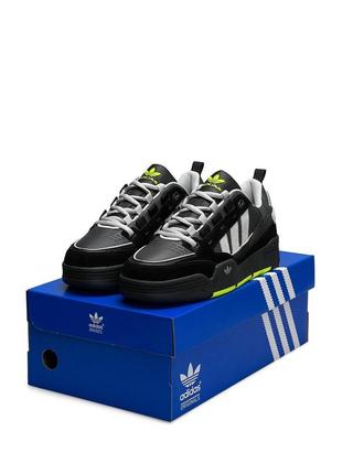 Adidas adi2000 чорні з сірим та зеленим3 фото