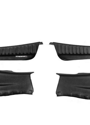 Накладка на задний порог eurocap (4 шт, abs) для dacia sandero 2021-2024 гг