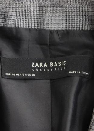 Базовый клетчатый блейзер жакет пиджак в клетку на одну пуговицу от zara6 фото