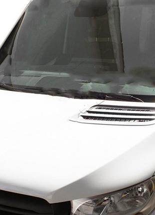 Накладки на воздухозаборник carmos (2 шт., нерж) для mercedes sprinter w907/w910 2018-2024 гг