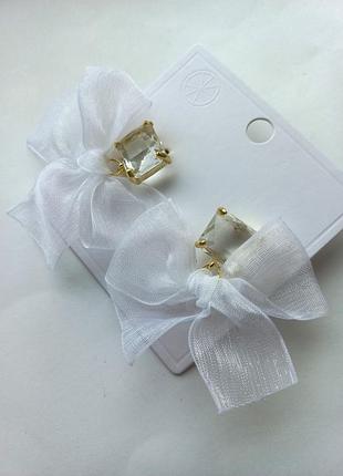 Серьги с бантиками