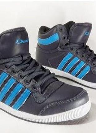 Оригінальні/комбіновані кросівки/хайтопы demax 4 blue stripes.