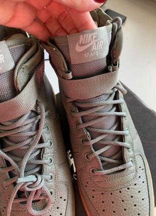 Nike w sf af 1 mid - dark stucco9 фото