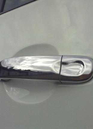 Накладки на ручки (4 шт, нерж) carmos - турецкая сталь для volkswagen golf plus