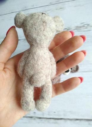 Мишка валяный из шерсти " тедди"
