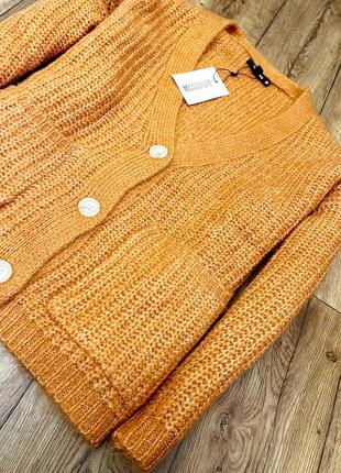 Стильная кофта/кардиган крупной въечки с карманами