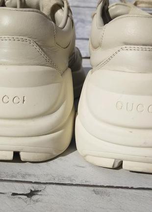 Кроссовки кожаные в стиле gucci rhyton, 37 р3 фото