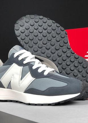 Женские замшевые, серые с белым, стильные кроссовки new balance 327. 37-41 гг. 12215 дш демисезонные