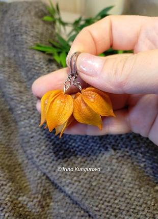 Сережки з физалисом