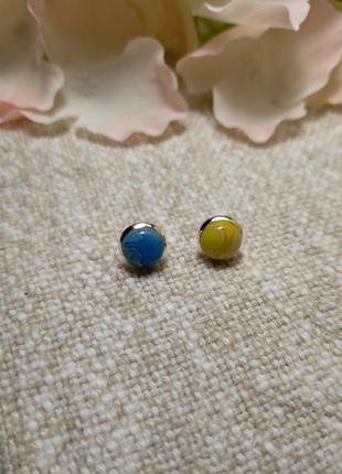 Сережки жовто-блакитні