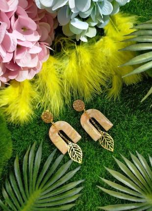 Сережки цвяхи з полімерної глини