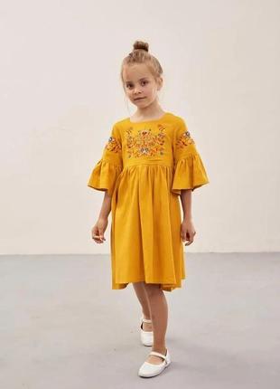 Вышиванка платье детское "модерн"1 фото